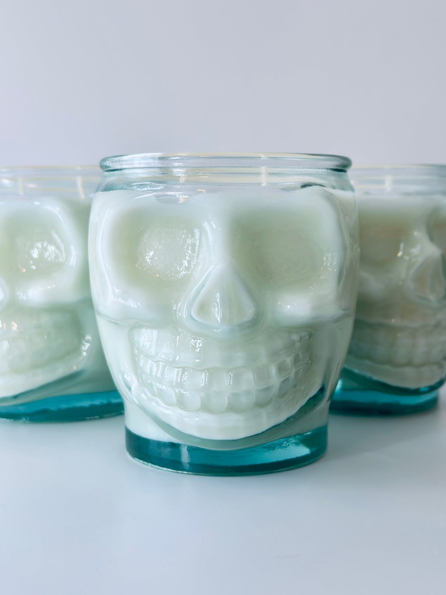Harvest Moon Sugar Skull Candle