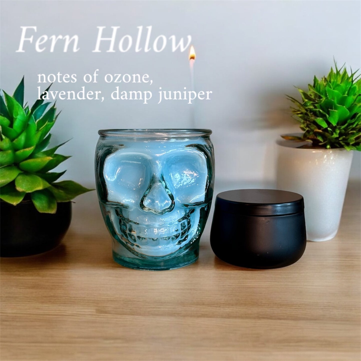 Fern Hollow Sugar Skull Candle