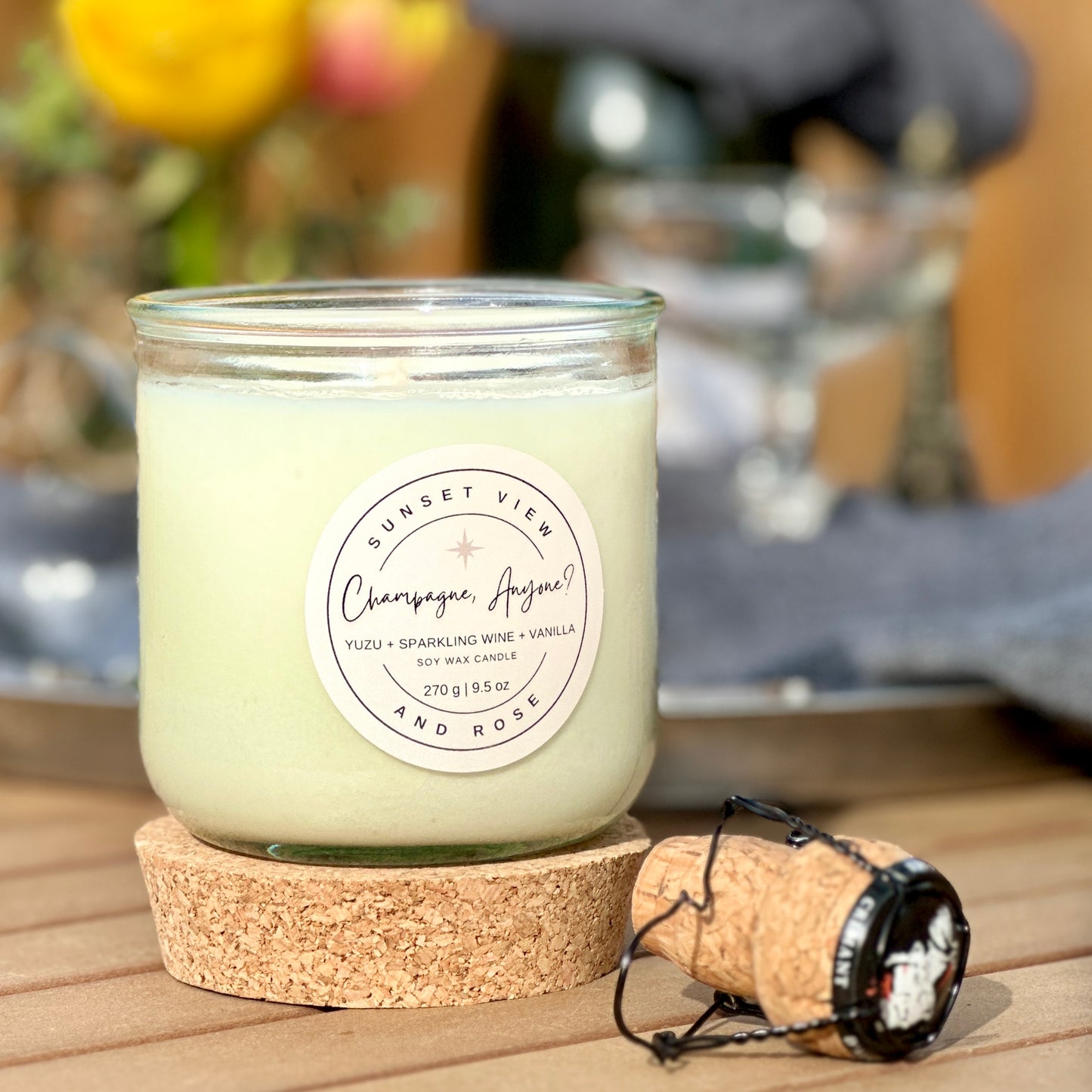 Coconut Wax Candle| 10 oz Recycled Spanish Glass