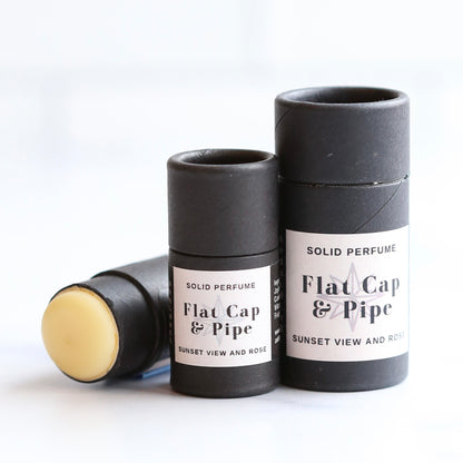 Tobacco, Sandalwood and Vanilla Solid Perfume | Flat Cap and Pipe | Cologne Parfum