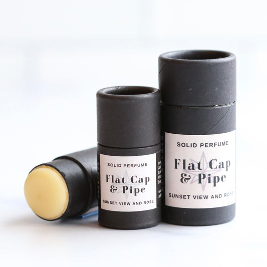 Tobacco, Sandalwood and Vanilla Solid Perfume | Flat Cap and Pipe | Cologne Parfum